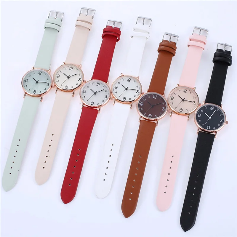 

YUNAO Explosive Simple Digital Belt Ladies Watch Creative Special Hot Sale New Korean Fashion Women's Watch 2021 New