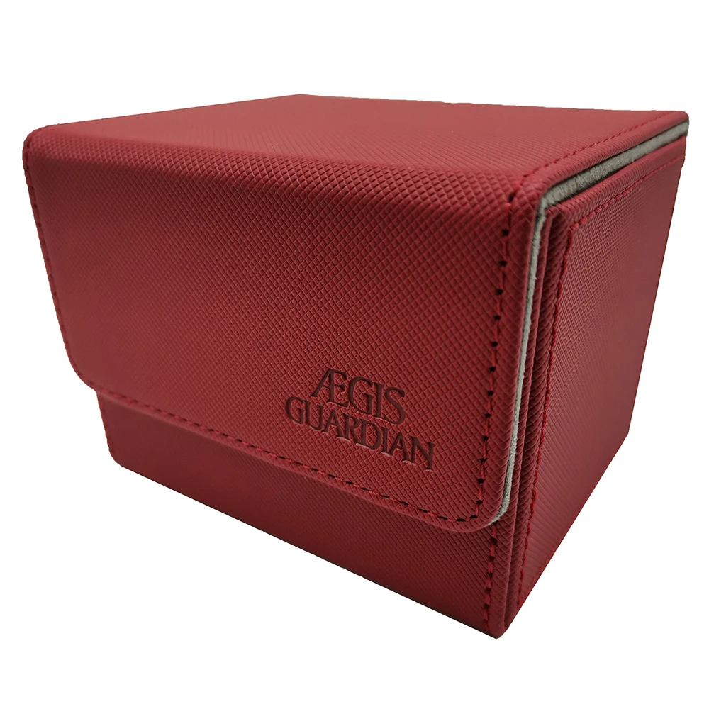 Чехол накладка AEGIS GUARDIAN Premium 100 + для карточек игровых карт TCG красный|Настольные