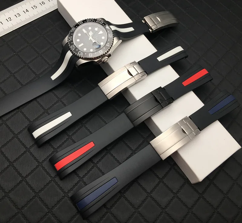 Ремешок силиконовый для наручных часов Топ 20 мм 22 подводных | Наручные часы