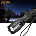 Ультраяркий T6 светодиодный фонарик V6 L2, водонепроницаемый фонарь с фокусировкой, 5 режимов переключения, масштабисветильник рь с батареей 2600 мАч для охоты