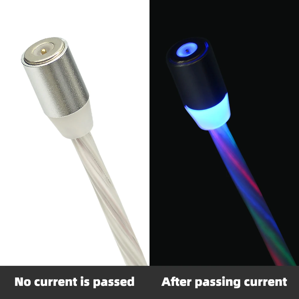 CHAURE 1 м usb кабель для зарядки с магнитным креплением течет светильник для быстрой зарядки на борту самолета type c micro usb 8-pin Магнитный кабель для Xiaomi huawei Зарядное устройство