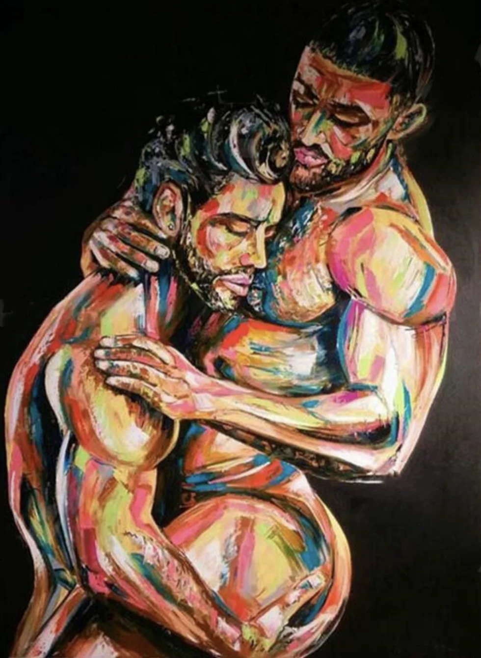 Голая Мужская Любовь 100% ручная работа любовь Гламурная защита ночного клуба