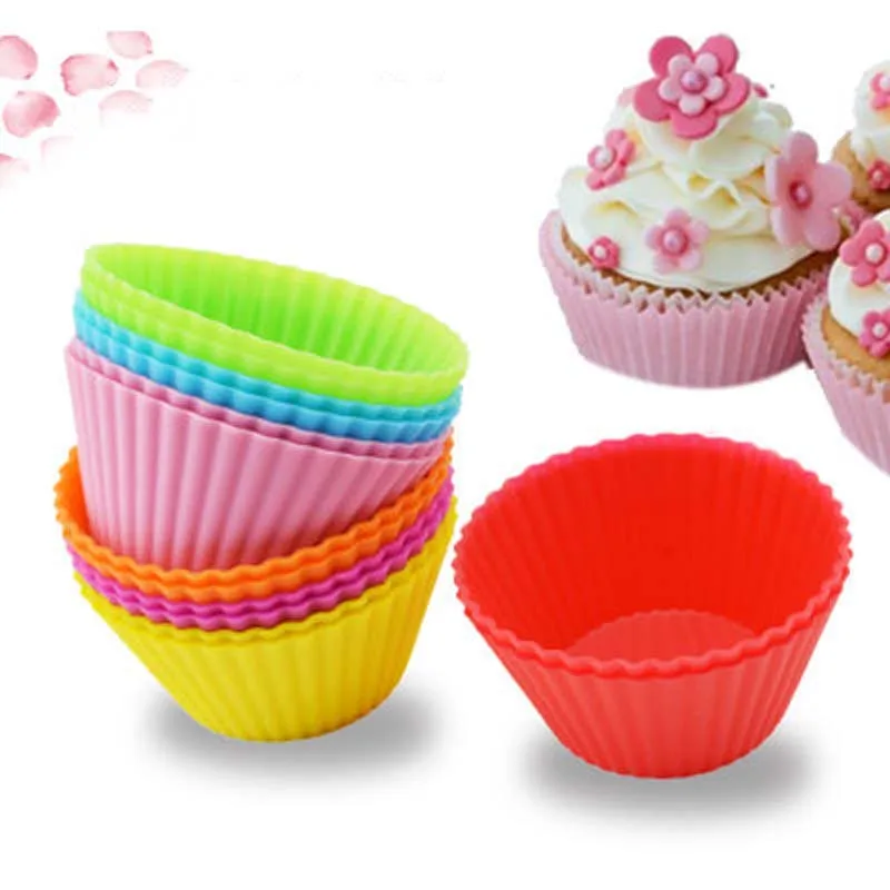 5 шт./компл. круглой формы силиконовой резины прессформы Формы для выпечки торта