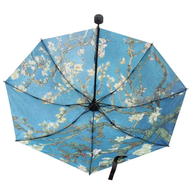 

Automatic Umbrella Custom Logo Sun Umbrella Three Fold Umbrella Clear Umbrella Sunshade Qiangzi Vinyl Advertising Umbrella Full