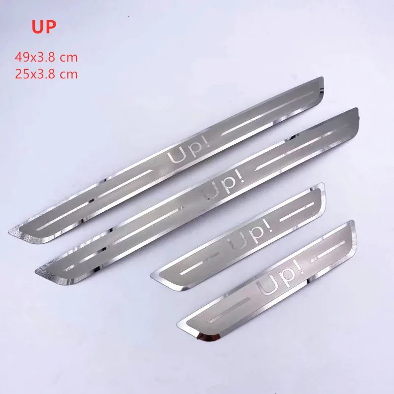 

2pcs ultra-thin Stainless Steel Door Sill Scuff Plate For 2016-2020 Volkswagen VW UP 121 122 BL1 BL2 car accessories styling
