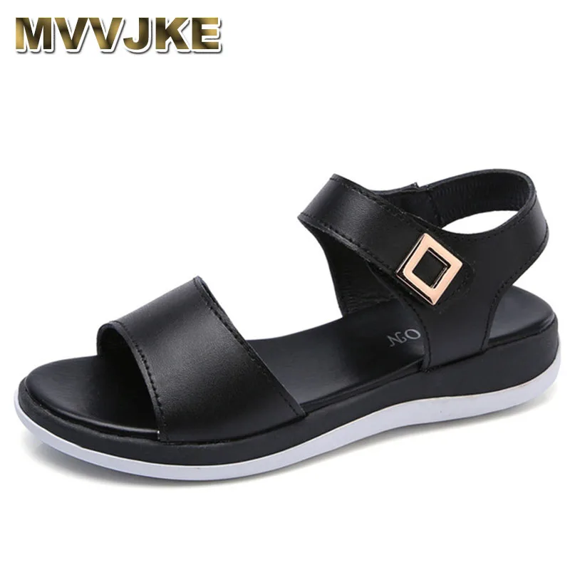 

MVVJKE женские пряжки для тапочек кожаные шлепанцы без задника с открытыми пальцами; 2021 лето, одноцветная, на толстой подошве, на высоком каблу...