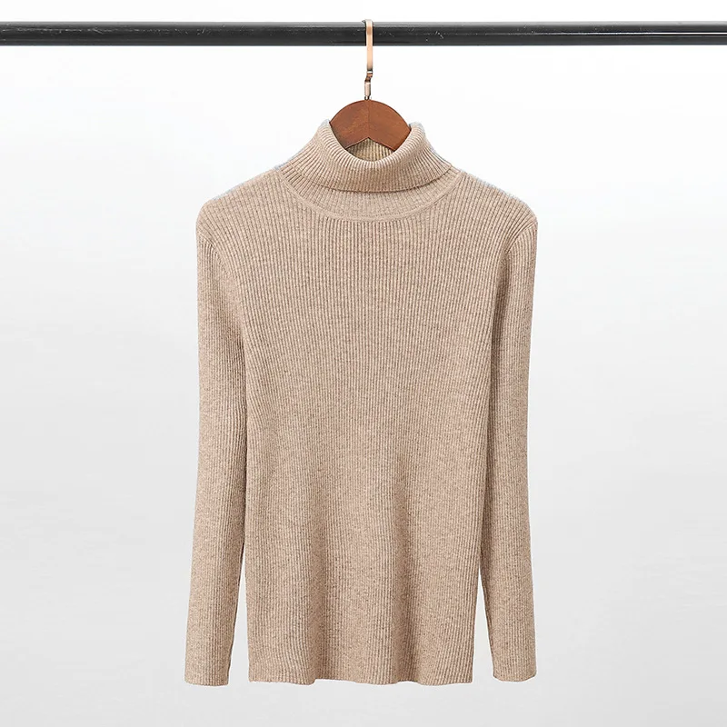 Теплая Женская водолазка HLBCBG плотный вязаный свитер на осень и зиму мягкие