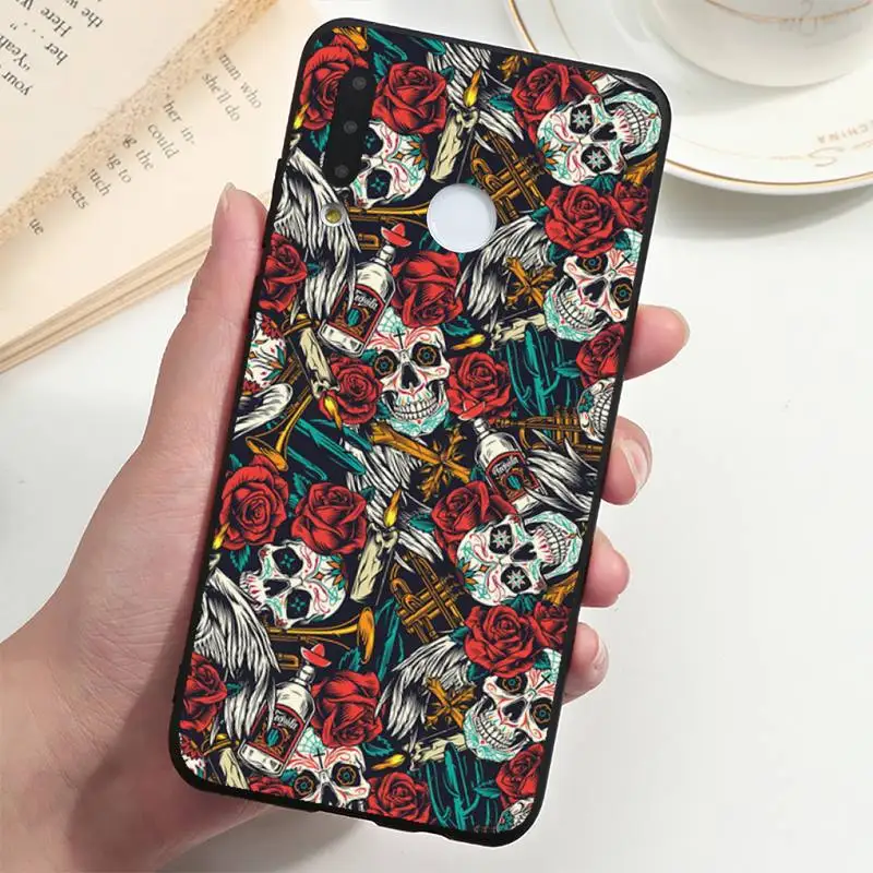 

Bat Skeleton Halloween horror Phone Case For Huawei P 9 8 10 40 Mate 30 Honor 8 A 20 20s 9x nova 6se 5t Y9s PSMART lite pro 2017