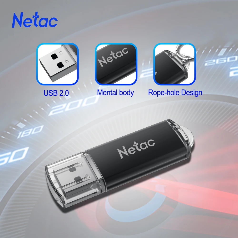 Металлический USB флеш накопитель Netac 8 ГБ 16 высокоскоростная флешка 2 0 карта