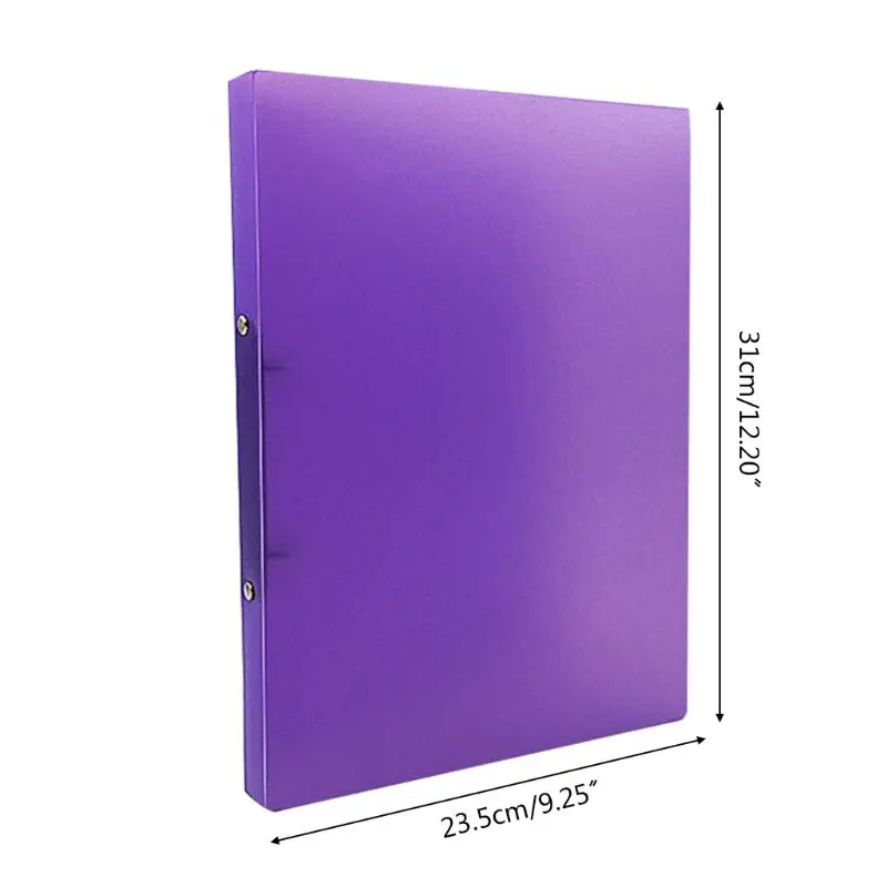 

A4 Ring Binder Colorured Transparent Loose-leaf Paper File Folder Storage Supply W3JD