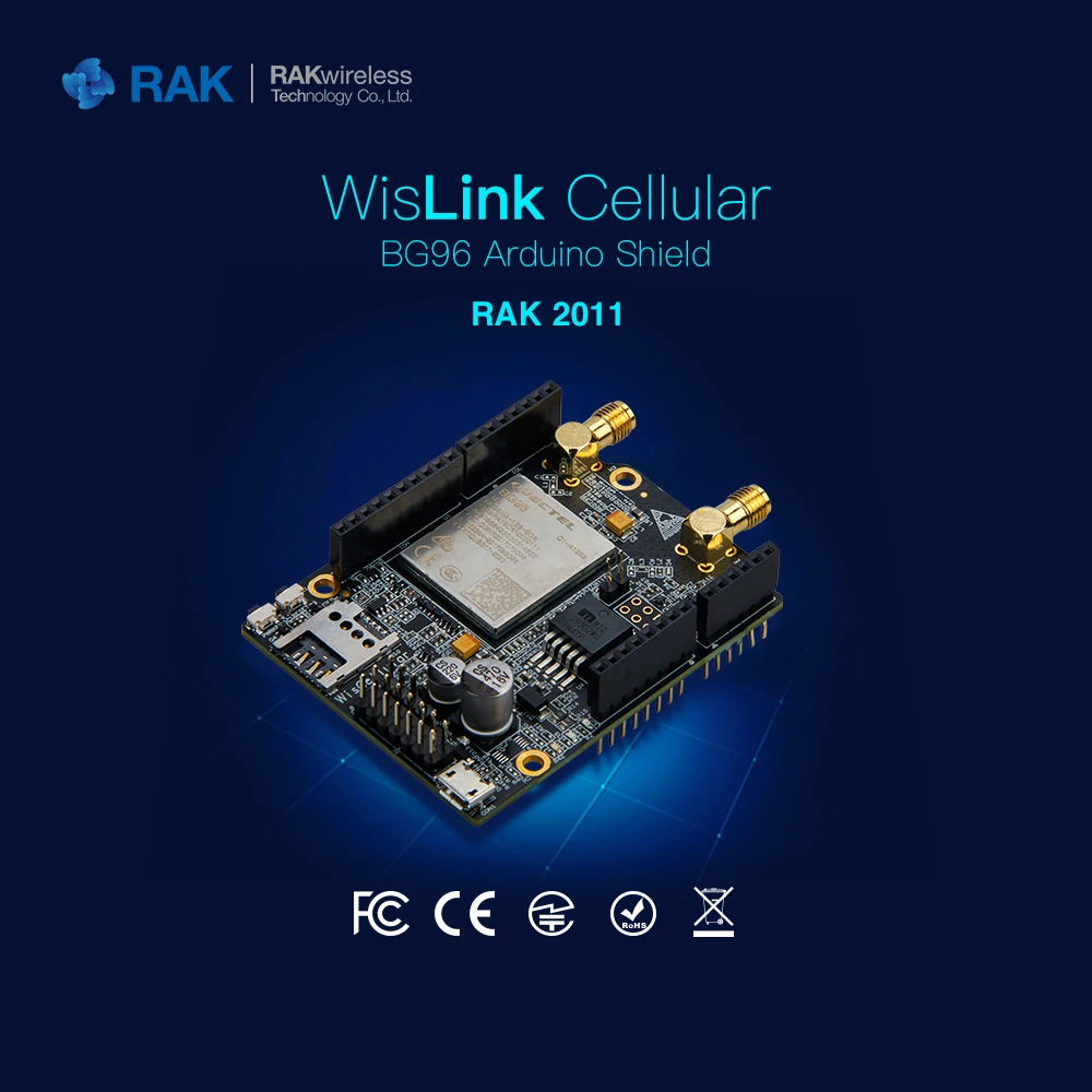 

Модуль NB-IoT WisLink, сотовая связь Quectel BG96 Arduino Shield, Поддержка 2G, 4G, LTE, EGPRS, сеть с GPS антенной, слот для SIM-карты, Q081