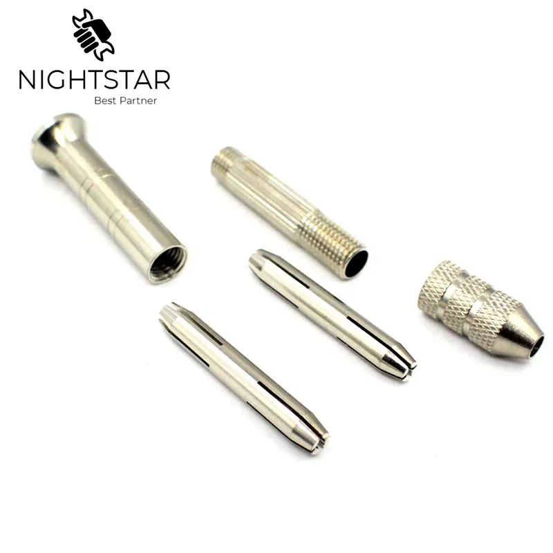 3 шт. Мини Микро алюминиевая ручная дрель с бесключевым Чаком