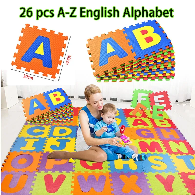 

Large Size! 30*30cm 3D Puzzle Children EVA Foam Alphabet Letters Numbers Floor Soft Baby Mat 3D Puzzle Kids Educational Toys