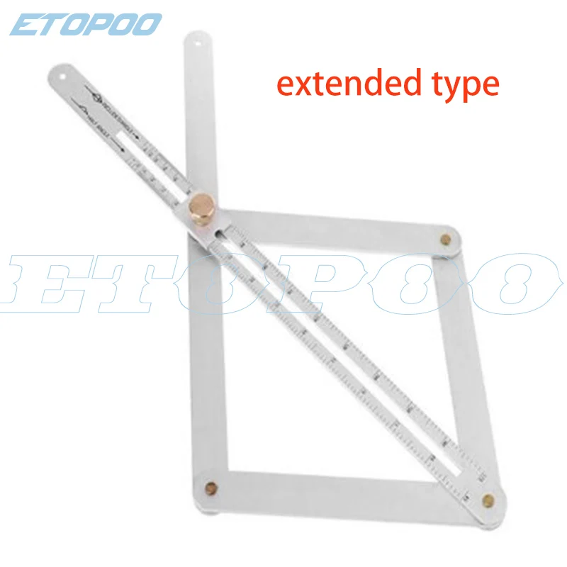 380 мм диагональная линейка из алюминиевого сплава транспортир вращающаяся