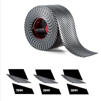 car styling accessories 30mm 50mm 70mm carbon fiber rubber soft black bumper with sill protector retaining car stickers