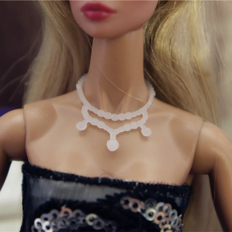 1 piece necklace G Оригинальные кукольные солнцезащитные очки для Барби ожерелье 1/6 bjd ремень принцесса зажим для волос браслет повязка аксессуары GiftToys для девочек - Цвет: 1 piece necklace G