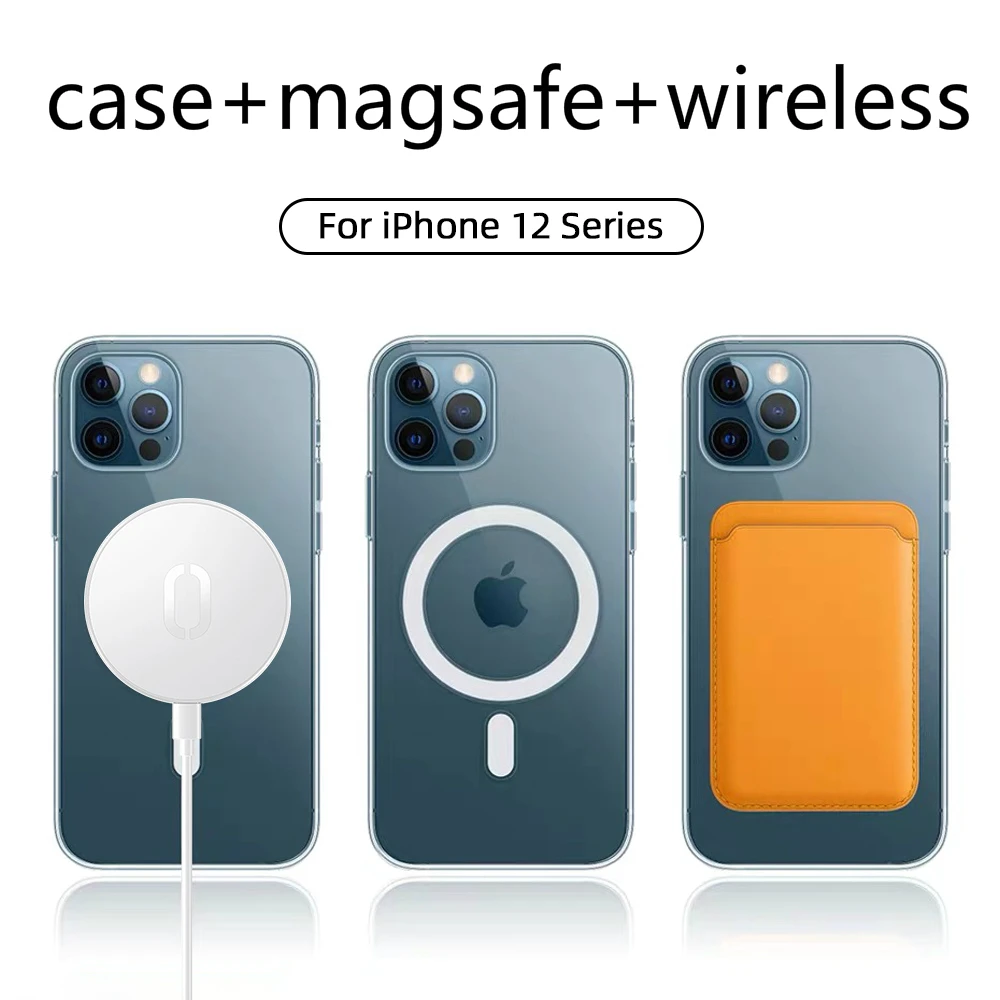 Магнитный чехол для iPhone 12 Pro Max с поддержкой беспроводной зарядки и быстрой