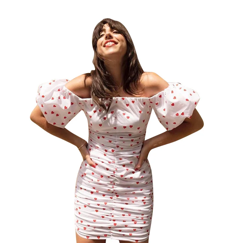 

2021 French Romantic Summer Dresses Party Vacation Beach Elegant Boho Print Mini Dress Women Casual Sexy Floral Dress Ladies