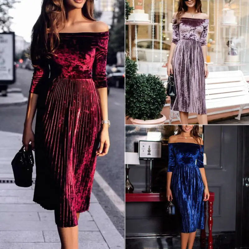 Женское длинное платье с открытыми плечами элегантное вечернее размера плюс