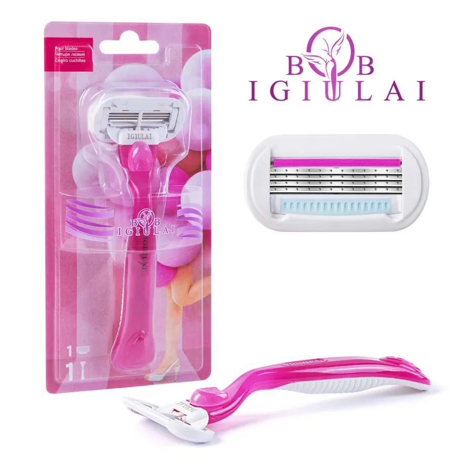 для бритья лица бритва женская лезвие бритвы триммер женский navalha GUETTA 2021 розовая