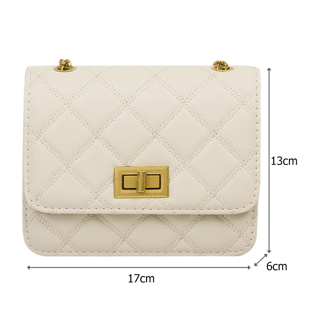 

Fashion Exquisite Shopping Bag Casual Lattice Pattern Women Messenger Bags Chain Small Square Shoulder Pouch