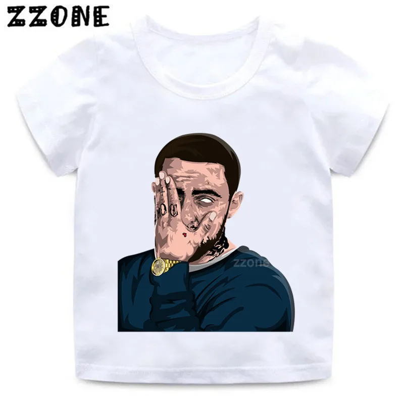 Футболка в стиле хип-хоп с принтом рэпера Mac Miller для мальчиков и девочек детская