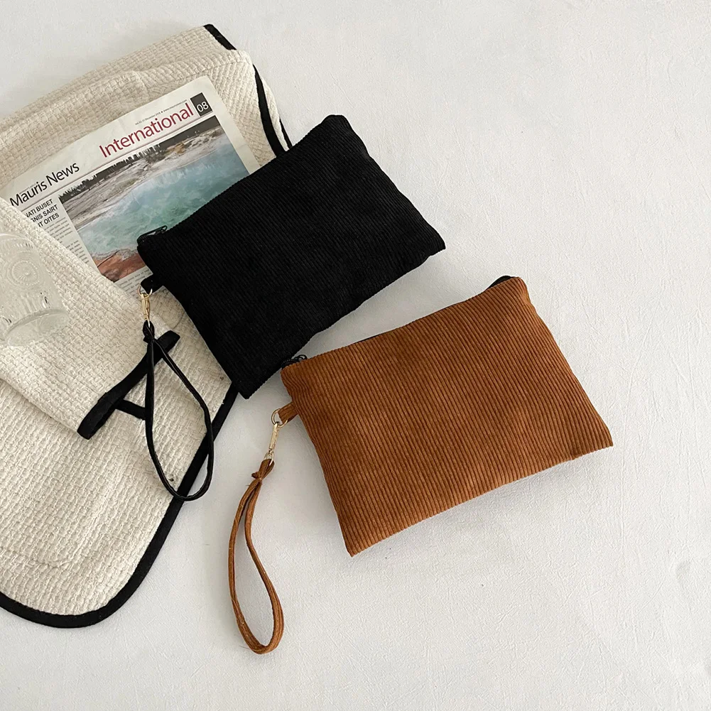 

Женская сумочка с ремешком на руку, женская сумка-конверт в стиле ретро, женская кожаная сумочка из рубчатого вельвета, однотонный кошелек, ...