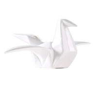 european style ceramic origami crane statue home wedding party decor gift