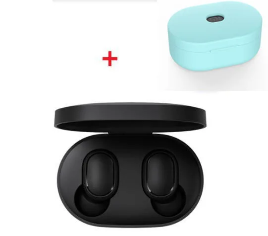 ear add case green Xiaomi Redmi Airdots TWS Bluetooth наушники стерео бас Bluetooth 5,0 Eeadphones с микрофоном свободные Наушники управление AI - Цвет: ear add case green