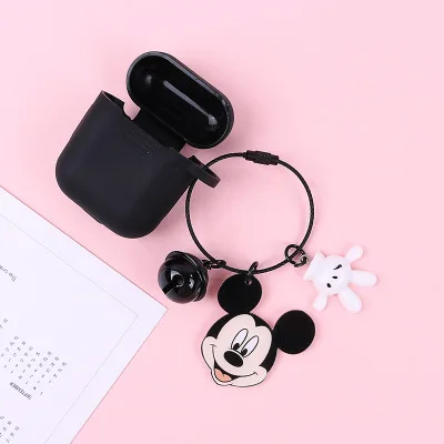 no Airpods Модный акриловый брелок Аниме Минни Микки автомобильный брелок с кольцом брелок для женщин сумка подвеска Подвески Аксессуары - Цвет: no Airpods