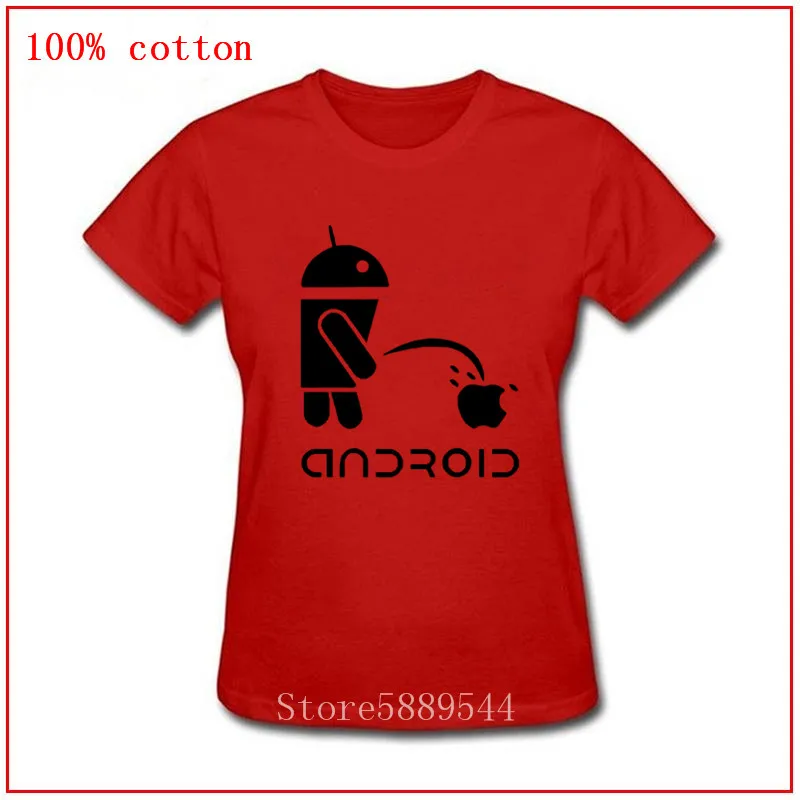 2020 Android Pees Apple черные футболки для женщин хлопковая модная футболка женские