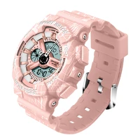 fashion pink ladies sports watches waterproof led display quartz wristwatch shock resistant swim clock for girl relogio feminino