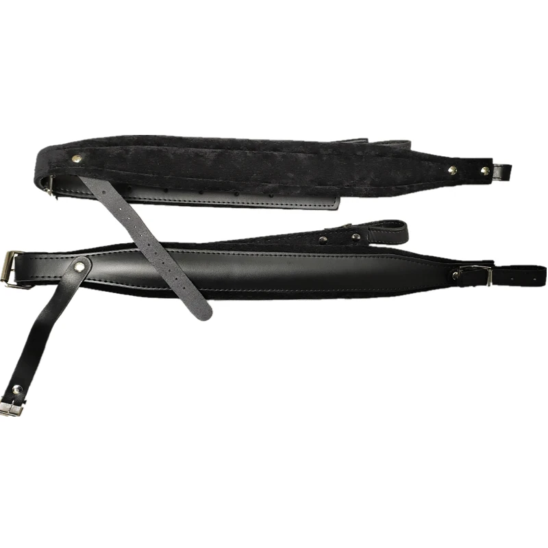 Ремень из натуральной воловьей кожи и фланелета на плечевых ремнях для басов 16 120