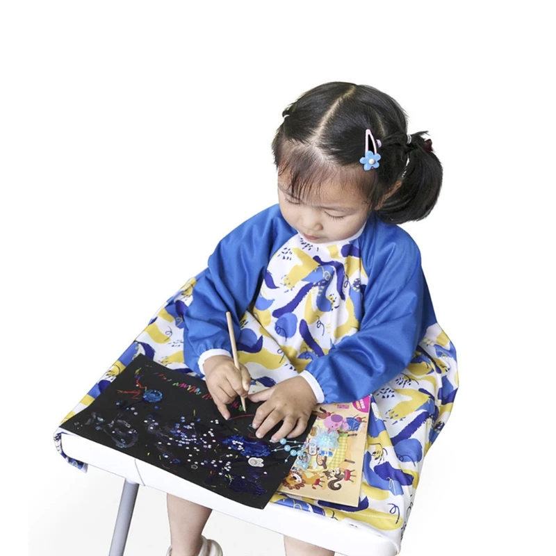 

50LE Waterproof Baby Bib Anti-dirty Integrated Dining Table Pad High Chair Gown Apron