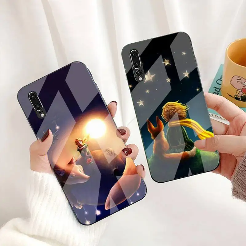 

The Little Prince Anime Phone Case Tempered Glass For Huawei P9 10 Plus 20 Pro Mate9 10 20 20pro Honor7A 8X 9 10 Nova3i 5