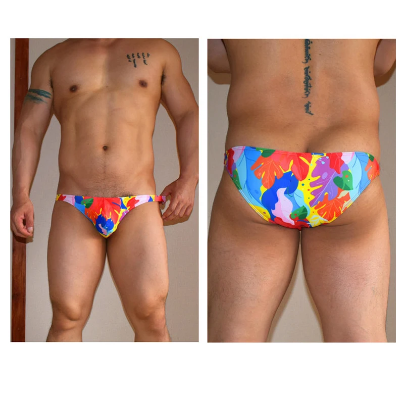 

Brand Mens swim Briefs surfing Beach Board Waterproof sports shorts Sexy Bikini Half a pack hip Summer Swimming wear Swimwear