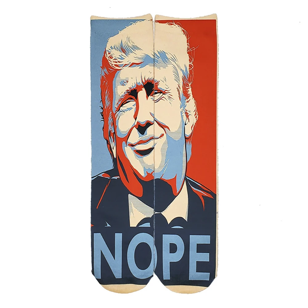 Забавные носки Трамп удобные и дышащие для вечеринок показ друзьям шаг за шагом