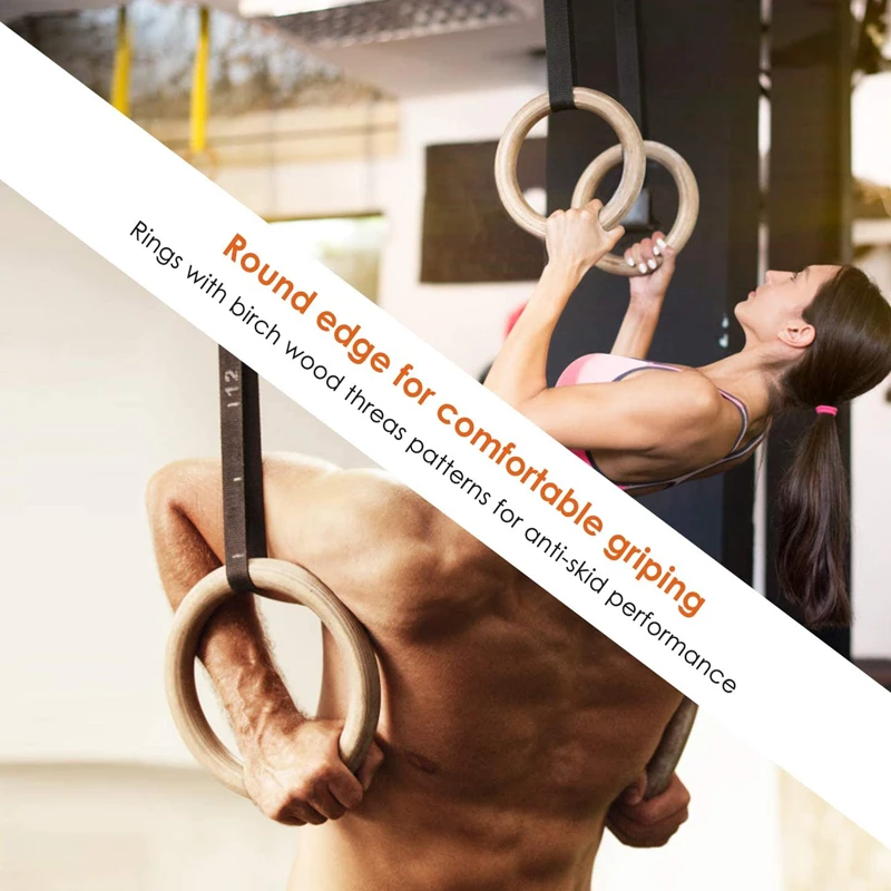 32/28 мм Профессиональный деревянные гимнастические кольца с 4 5 М С Регулируемыми
