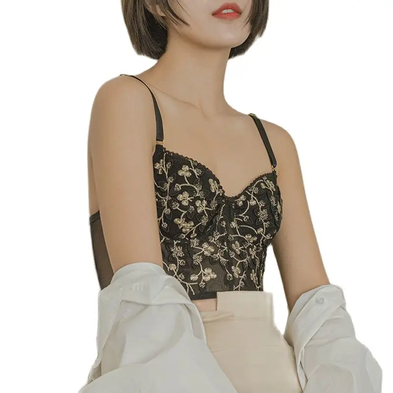 

DeRuiLaDy Underwear Sets Sexy Lace Embroidery Transparent Bra Panty Two Piece Women Bralette Outside Wear French Lingerie Set