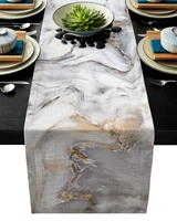 1pcs abstract marble texture modern table runners for wedding party chirstmas table cover hotel home table decoration