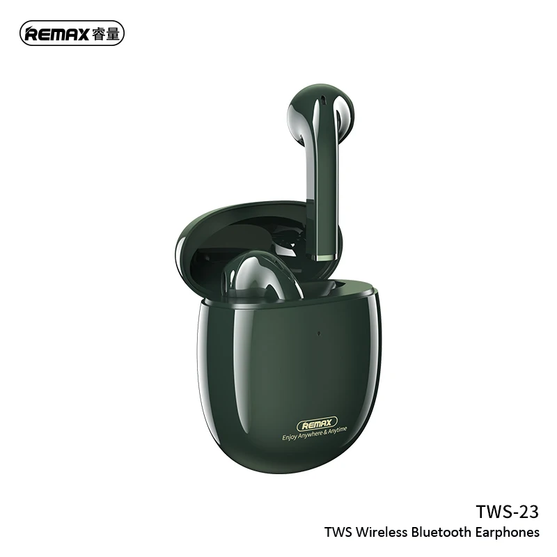 New Mini Wireless Bluetooth Earphones Remax TWS-23 Headphones Anti-Interference Headset HiFi Music Sound Bass 45H Long Standby