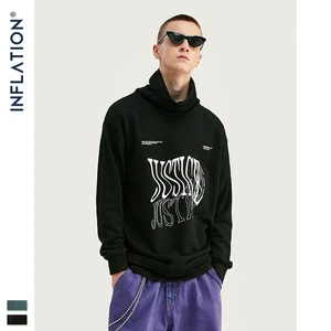 Свитшот мужской с высоким воротником, Свитшот свободного покроя в стиле хип-хоп, уличная одежда для пар, зима 2020 W, осень 9647