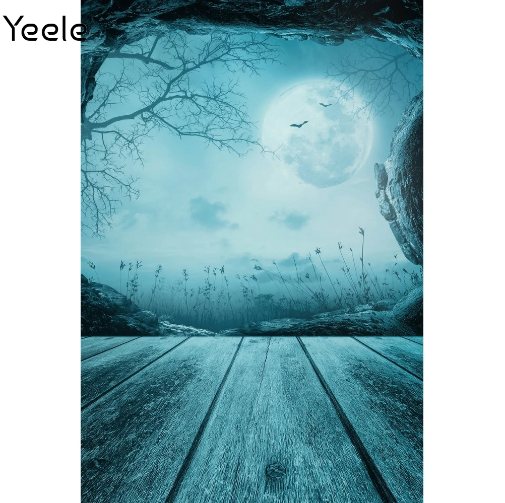 

Фон для фотосъемки Хэллоуин Yeele с изображением деревянной доски Луны новечерние Декор Фон для фотосъемки для студийной съемки