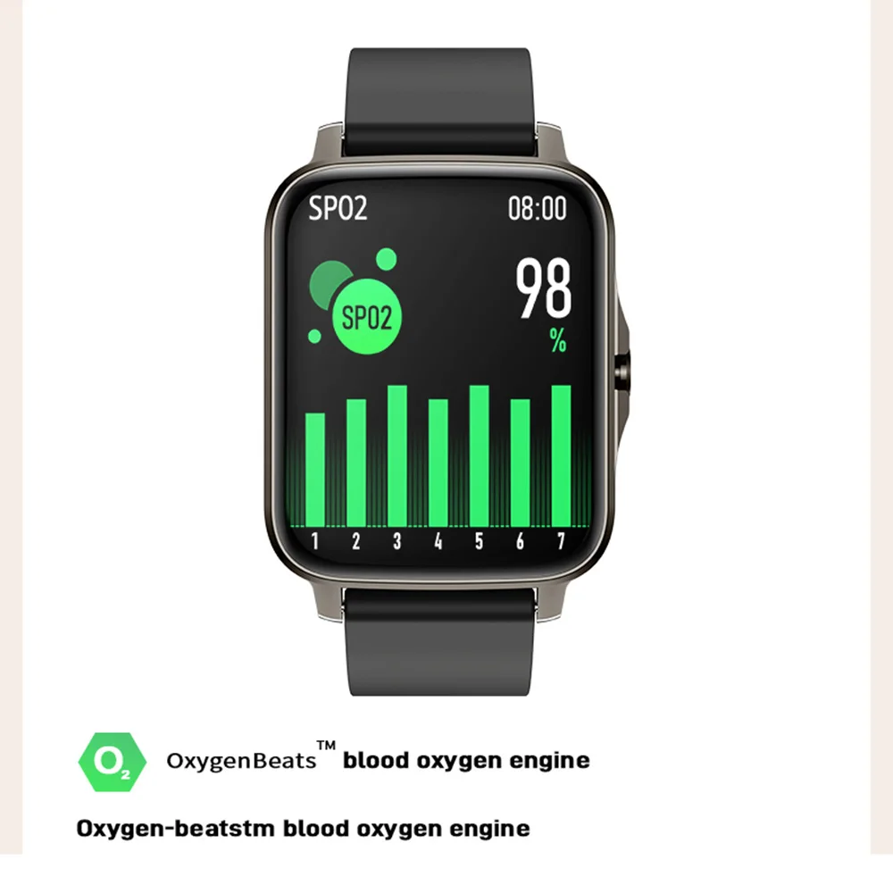 Gfordt Smart Watch Men, 1.69 inch Full Touch Smartwatch, Fitness Tracker With Heart Rate/blood pressure Monitor, For Android IOS