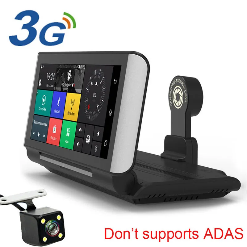 3G Автомобильный видеорегистратор Android 4G камера заднего вида 7 дюймов Full ips сенсорный экран Dash Cam gps Navi ADAS двойной объектив Автомобильная камера навигация - Название цвета: 3G
