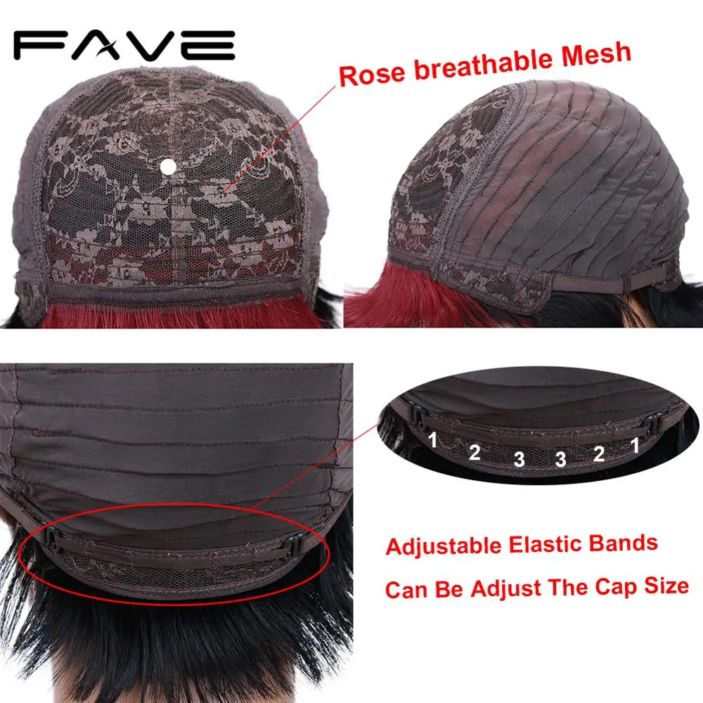 FAVE парики вырезанные феями короткие прямые из человеческих волос для черных