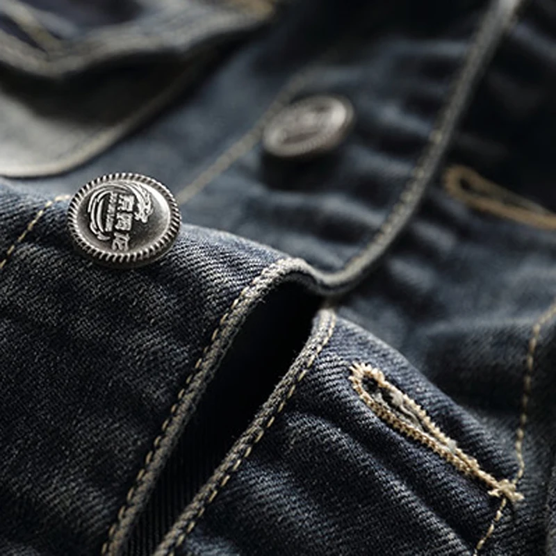 

2020 Casual Mans Denim Jacket and Coats European Designer Brand Biker Mens Suit Jeans Coat Plus Size XXXL Outerwear Spring A605