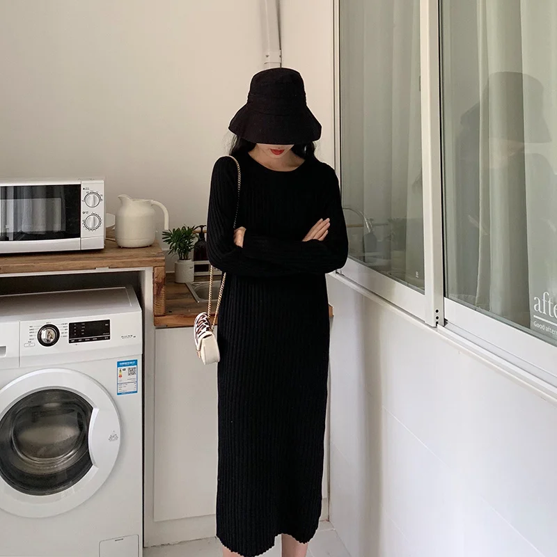 

All-Matching Loose Slimming Fall Winter Inner Wear Outer Wear Long Jum
