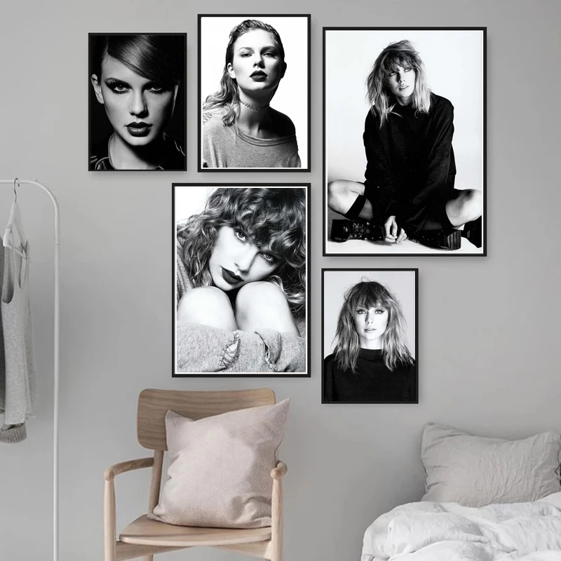 Черно-белый художественный плакат Элисон Свифт живопись Современное украшение