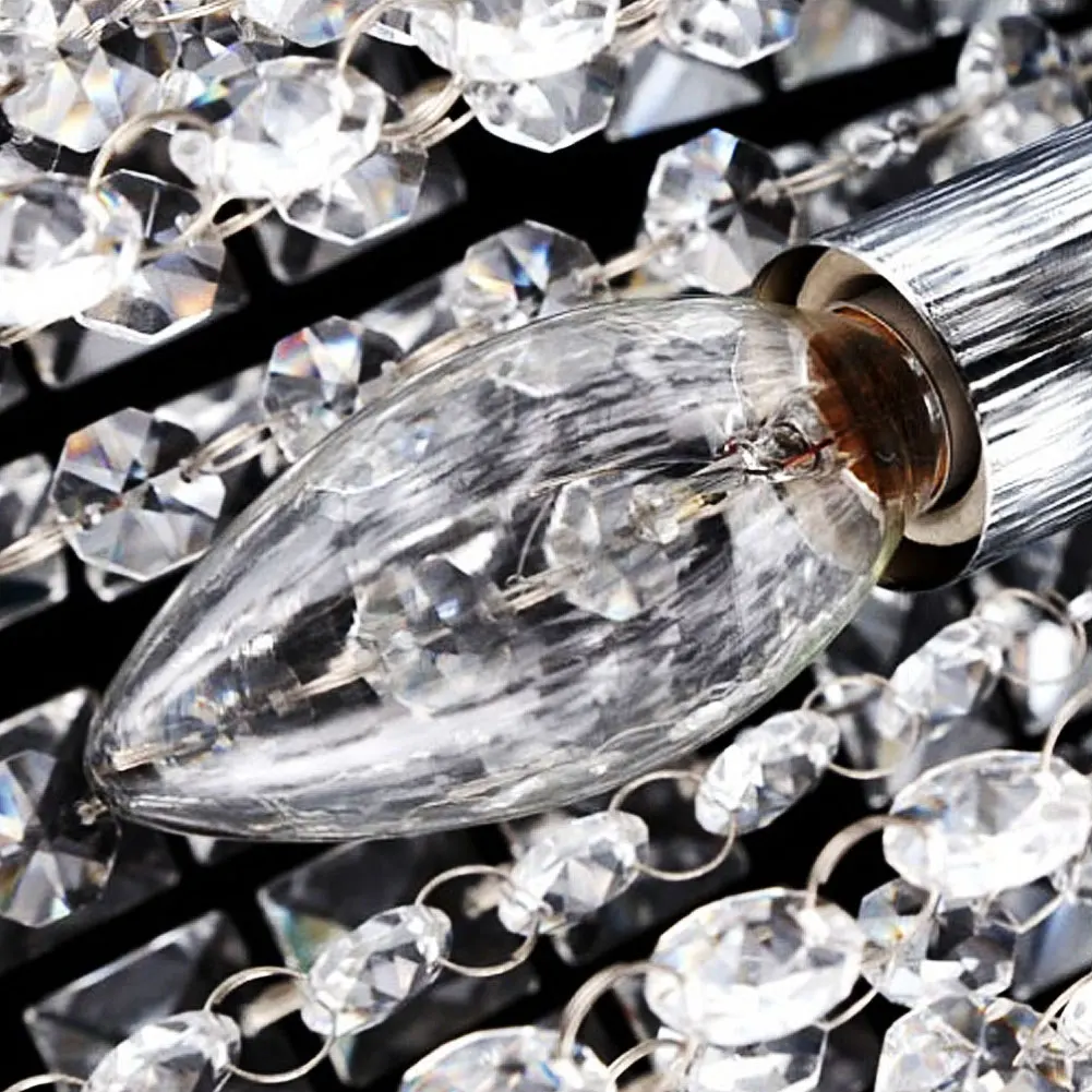 Lámpara de araña de cristal simple moderna, iluminación led de alta calidad, candelabro de cristal LED E14 220V, lustre colgante